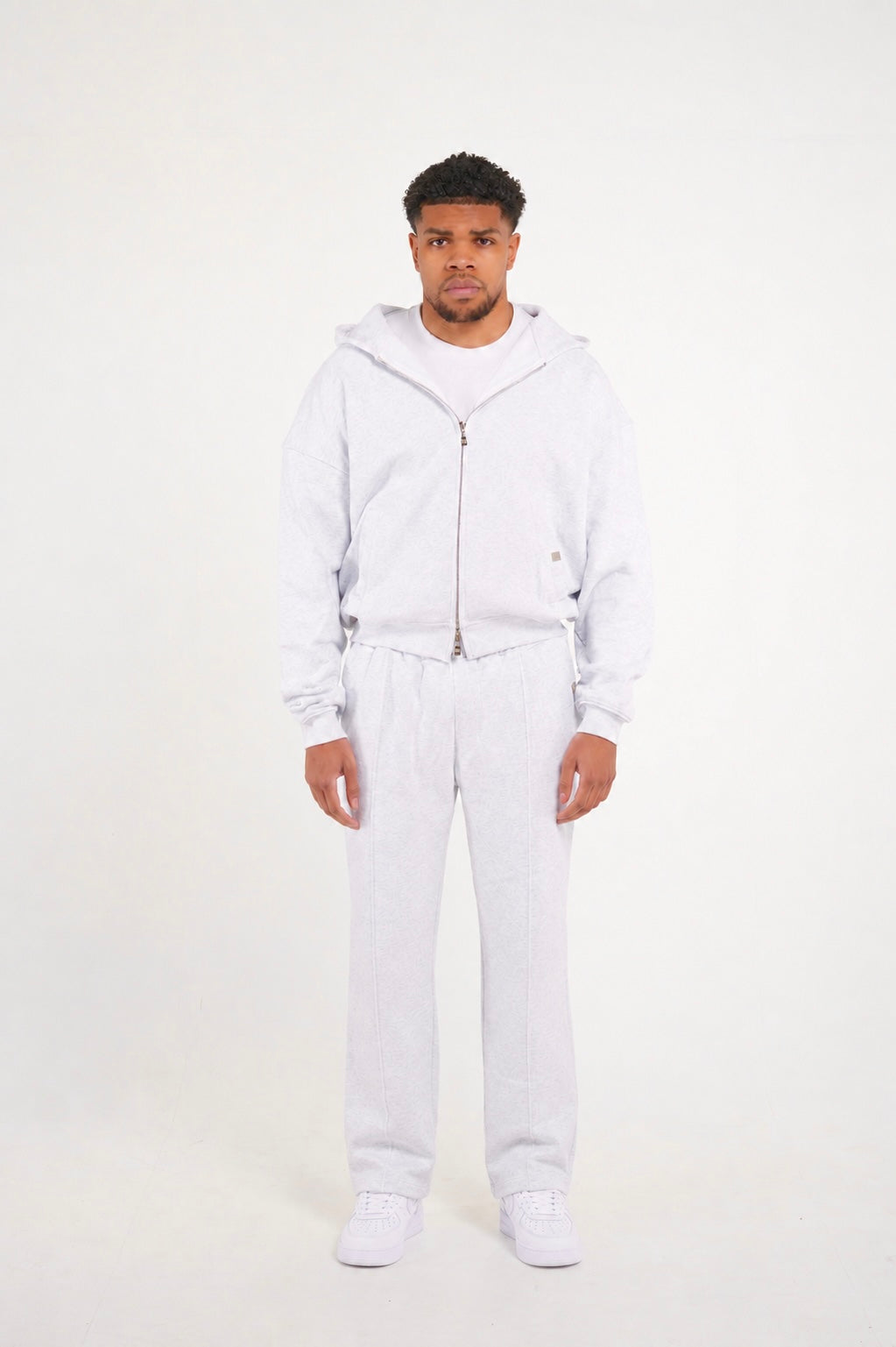 L'Essentiels Zip Up - Grey Marl