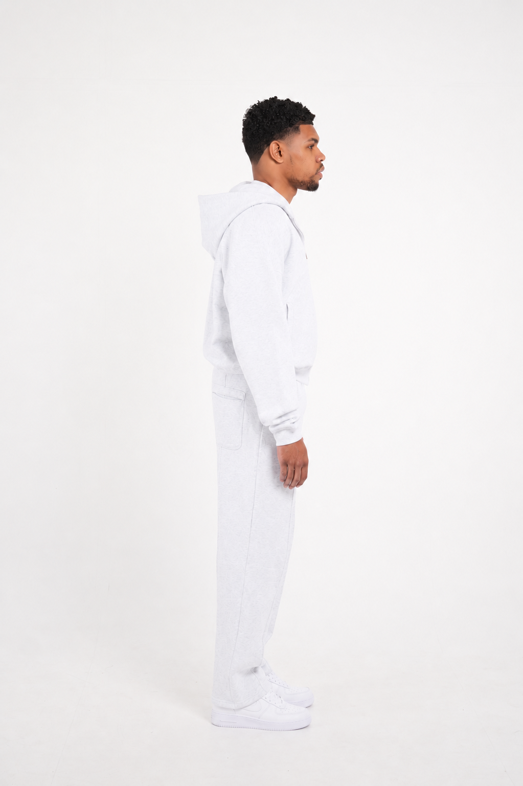 L'Essentiels Zip Up - Grey Marl